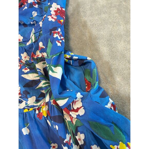 Anthropologie Emily Halterneck Mini Dress Tropical Keyhole Large - Picture 5 of 11